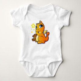 Baby draak met duim - Oranje Romper