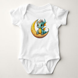Baby Draak op de Maan – Fantasie Ontwerp voor Klei Romper