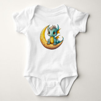 Baby Draak op de Maan – Fantasie Ontwerp voor Klei Romper