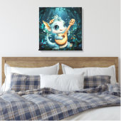 Baby Draak Tunes Canvas Afdruk (Insitu (Slaapkamer))