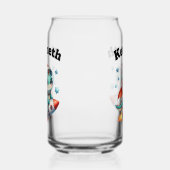 Baby-draak vliegt tussen de sterren blikvorm glas (Links)