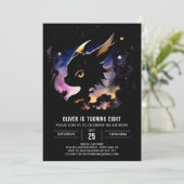 Baby Draak's Betoverde Verjaardag Kaart (Staand voorkant)