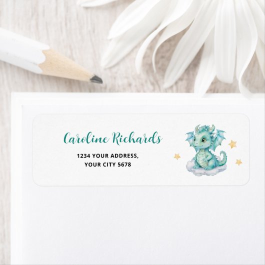 Baby Dragon-adres Etiket (Insitu)