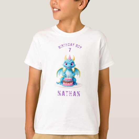 *~* Baby Dragon - AP88 Elke leeftijd Verjaardagsfe T-shirt (Voorkant)