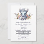 Baby Dragon Baby shower Uitnodiging (Voorkant)