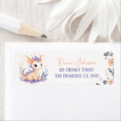 Baby Dragon Boho Floral Design - Retouradres Etiket (Insitu)
