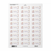 Baby Dragon Boho Floral Design - Retouradres Etiket (Full Sheet)