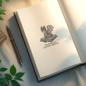 Baby Dragon Bookplate Rubberstempel