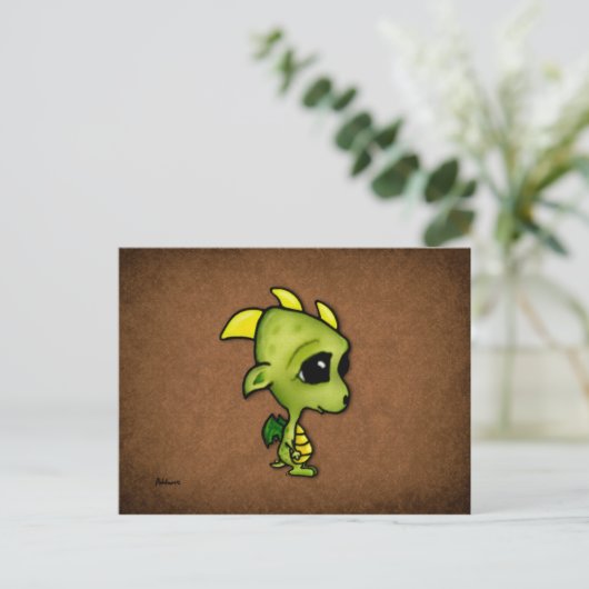 Baby Dragon Briefkaart (Staand voorkant)