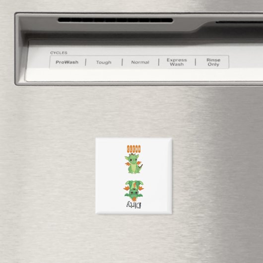 Baby Dragon Clean Dirty Dishwasher magnet (Insitu (Vaatwasser))