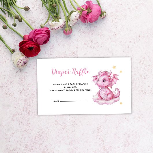 Baby Dragon Diaper Raffle Informatiekaartje