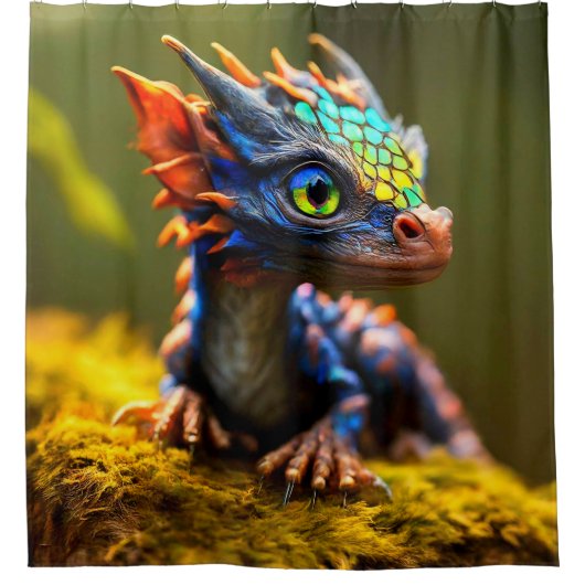 Baby Dragon Douchegordijn (Voorkant)