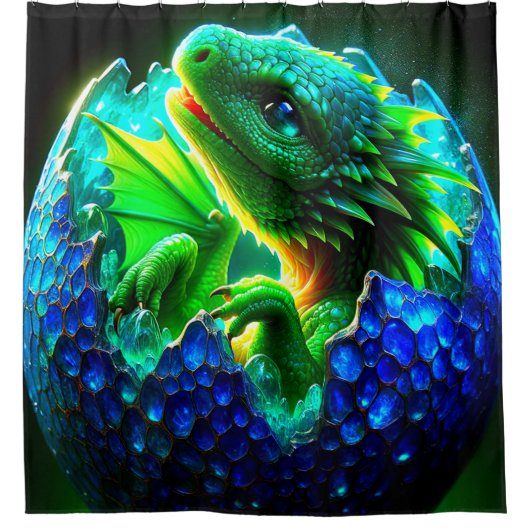 Baby Dragon Douchegordijn (Voorkant)