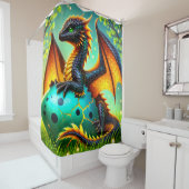 Baby Dragon Douchegordijn (In situ)