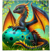 Baby Dragon Douchegordijn (Voorkant)
