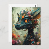 Baby Dragon Fantasy Briefkaart (Voorkant / Achterkant)