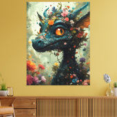 Baby Dragon Fantasy Canvas Afdruk (Insitu (Woonkamer))