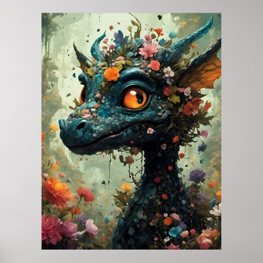 Baby Dragon Fantasy Poster (Voorkant)