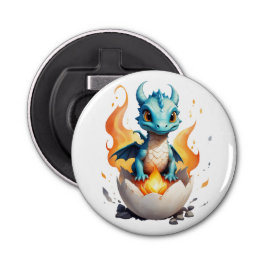 Baby Dragon Fire Egg Fantasy Button Button Flesopener