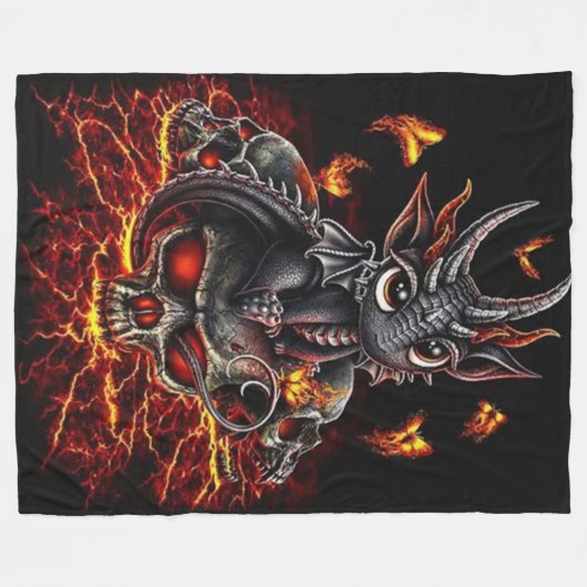 BABY DRAGON FLEECE DEKEN (Voorkant (Horizontaal))