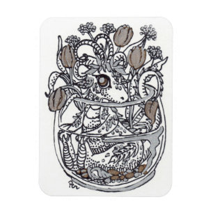 Baby Dragon Flower Bath Magneet