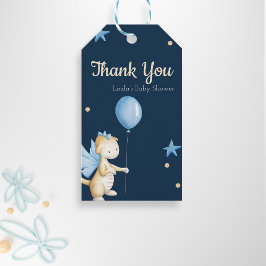 Baby Dragon Geachte Baby shower Hartelijk dank Cadeaulabel
