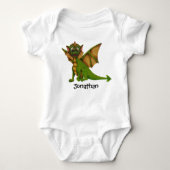 Baby Dragon gepersonaliseerd Romper (Voorkant)