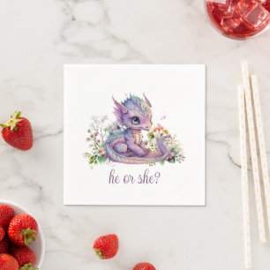 Baby Dragon Geslacht Onthullen Partij Servet
