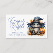 Baby Dragon Halloween Baby shower Luier Raffle Informatiekaartje (Voorkant)