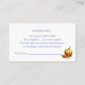 Baby Dragon Halloween Baby shower Luier Raffle Informatiekaartje (Achterkant)