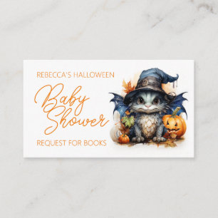 Baby Dragon Halloween Boek Aanvraag Baby shower Informatiekaartje