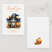 Baby Dragon Halloween Party Favor Notitiekaartje (Voorkant / Achterkant)