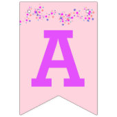 Baby Dragon HAPPY BIRTHDAY Leeftijd kleine meisjes Vlaggetjes (Derde vlag)