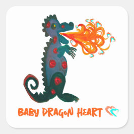 Baby Dragon Hart Sticker