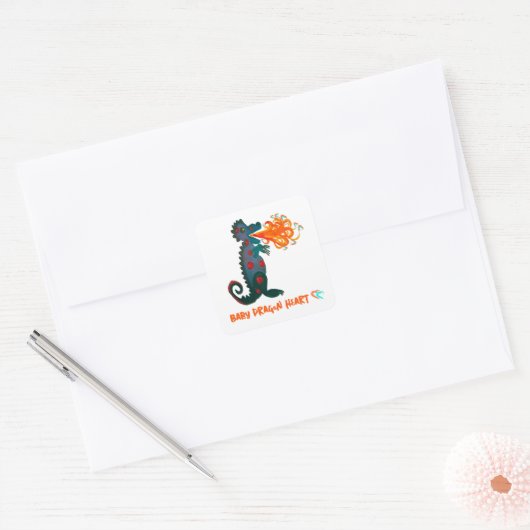 Baby Dragon Hart Sticker (Envelop)