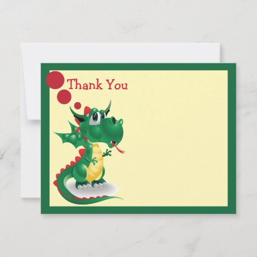 Baby Dragon Hartelijk dank Bedankkaart (Voorkant)
