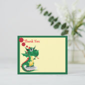 Baby Dragon Hartelijk dank Bedankkaart (Staand voorkant)