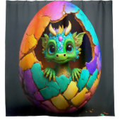 Baby Dragon Hatching Douchegordijn (Voorkant)