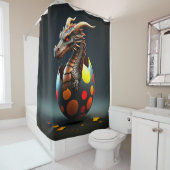 Baby Dragon Hatching Douchegordijn (In situ)