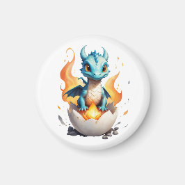 Baby Dragon Hatching Fantasy Magnet