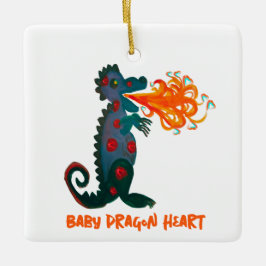 Baby Dragon Heart Ornament