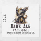 Baby Dragon Home Brew Beer Bier Etiket (Enkel label)