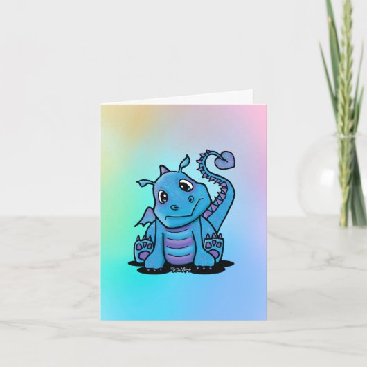 Baby Dragon ingevuld Hartelijk dank Bedankkaart (Voorkant)