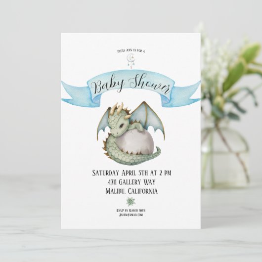 Baby Dragon Kaart (Staand voorkant)