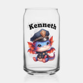 Baby Dragon lacht in kostuum! Blikvorm Glas (Voorkant)