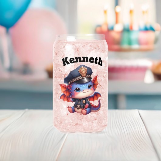 Baby Dragon lacht in kostuum! Blikvorm Glas (Insitu (Baby Shower))