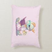 Baby Dragon leest een boek Accent Kussen (Achterkant (Verticaal))