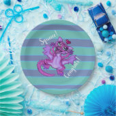 Baby Dragon Liefde Gefeliciteerd Papieren Bordje (Feest)