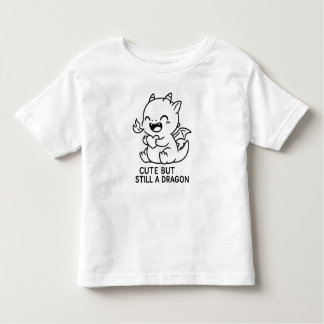 Baby Dragon Line Art – Cute & Funny Kinder Shirts