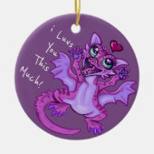 Baby Dragon Love Keramisch Ornament (Voorkant)